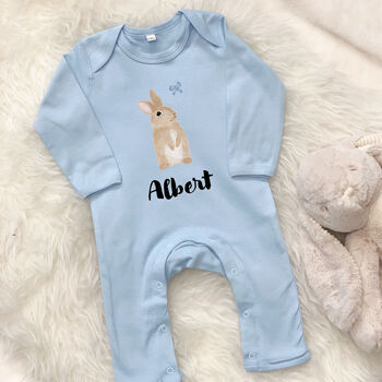 Illustrated Bunny Personalised Babygrow, 11 of 12