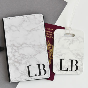 Personalised Marble Passport Cover, 5 of 6