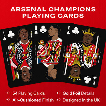 Arsenal Champions Playing Cards | Gift For Football Fans, 2 of 13