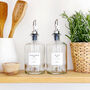 Clear Glass Oil / Vinegar Pourer Bottle With Personalised Label, thumbnail 2 of 8