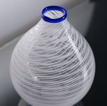 Handmade Merletto Bianco Hand Blown Glass Vase, 2 of 5