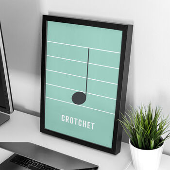 Crotchet Note Print | Music Theory Poster, 7 of 10
