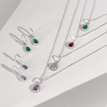 August Birthstone Peridot Sterling Silver Huggie Hoop Earrings, 5 of 11