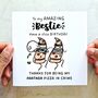 Bestie Pizza Pun Birthday Card, thumbnail 1 of 3