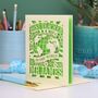 Personalised Papercut Best Teacher In The World Card, thumbnail 3 of 7