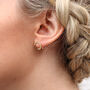 18ct Gold Plated Spiral Stud Plain Or Crystal Earrings, thumbnail 4 of 9