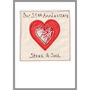 Personalised 35th Coral Wedding Anniversary Card, thumbnail 6 of 8