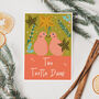 Two Turtle Doves Christmas Card, thumbnail 1 of 3
