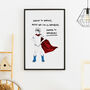 Personalised Super Girl Superhero Art Print, thumbnail 1 of 4