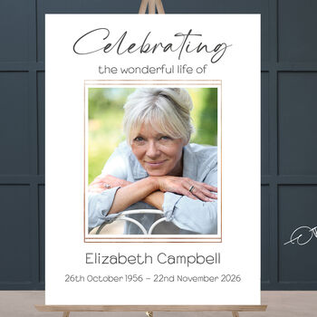 Personalised Photo Funeral Celebration Of Life Poster, 2 of 4