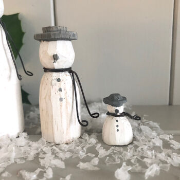 Christmas Wooden Snowman Family, 4 of 7