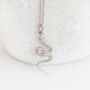 Mens Sterling Silver Textured Snake Necklace, thumbnail 2 of 11