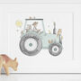 Personalised Children's Farm Tractor Nursery Art Print, thumbnail 1 of 10