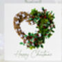 Christmas Holly And Butterflies Christmas Card, thumbnail 1 of 12