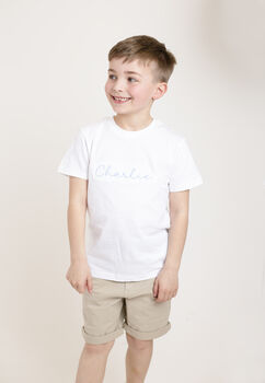 Personalised Name Embroidered T Shirt, 6 of 10