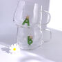 G Decor Handmade Monogram Glass Florist Personalised Alphabet Letters 3D Tea And Coffee Mugs – A To Z, thumbnail 2 of 4