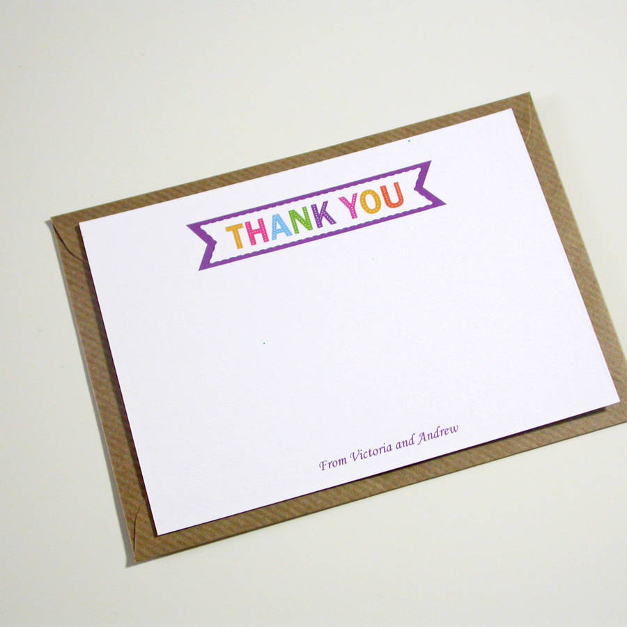 Personalised Thank You Notecards By Moonglow Art | notonthehighstreet.com