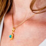 Total Eclipse Turquoise Gold Plated Pendant Necklace, thumbnail 1 of 6