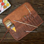 Personalised Leather Artists Brush Roll Pencil Case, thumbnail 1 of 8