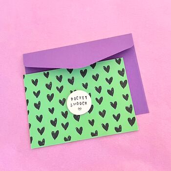 Hand Stamped Pocket Smooch Token Valentines Day Gift, 2 of 6