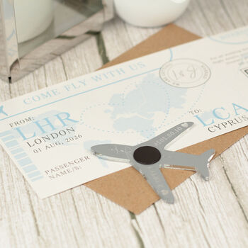 Boarding Pass Destination Wedding Invitation And Magnet, 3 of 10