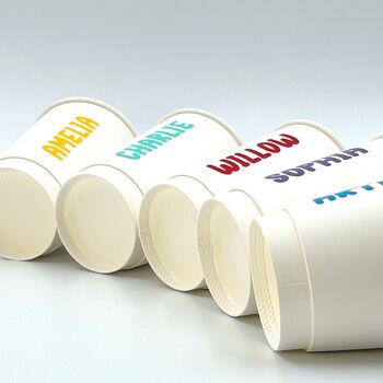 Personalised Paper Cups For Kids Birthday Parties, 9 of 10
