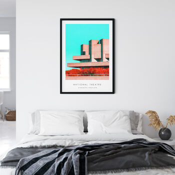 National Theatre Brutalist London Architecture Print, 5 of 5