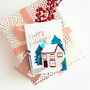 Snowy Cottage Illustrated Christmas Card, thumbnail 1 of 5