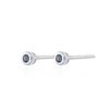 Sterling Silver September Sapphire Birthstone Teeny Stud Earrings, thumbnail 1 of 3