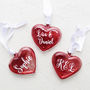 Valentine's Day Red Glitter Glass Heart, thumbnail 5 of 5