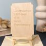 Personalised Wooden 5th Anniversary Keepsake Plaque, thumbnail 1 of 9