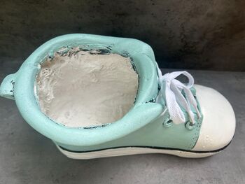 32cm Blue Trainer Shoe Planter – Decorative Flower Pot Plaster Stone, 6 of 7