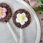 Flower Marshmallow Milk Chocolate Lollipop, thumbnail 1 of 2
