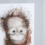 Expressive Orangutan Art Print, thumbnail 5 of 5