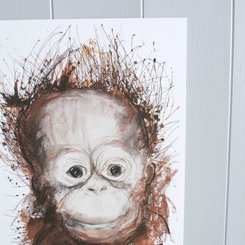Expressive Orangutan Art Print, 5 of 5