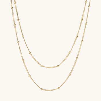 Lume Necklace Layering Set Silver Or 18ct Gold Plated, 4 of 6