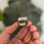Personalised Irregular Silver Unisex Signet Ring, thumbnail 1 of 11