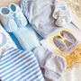 Luxury Hygge Blue Baby Letterbox Hamper, thumbnail 4 of 6