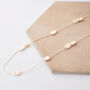 Elegant Long Baroque Confetti Matt Rose Gold Necklace, thumbnail 3 of 3