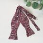 Self Tie Bow Tie In Burgundy Liberty Of London Print, thumbnail 1 of 6