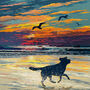 Labrador Limited Edition Beach Sunset Gift Print, thumbnail 8 of 12