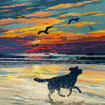 Labrador Limited Edition Beach Sunset Gift Print, 8 of 12
