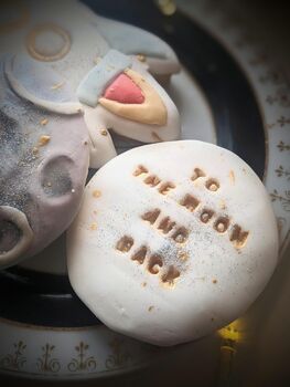 Personalised To The Moon And Back Hand Iced Biscuit Gift Box Fathers Day Gift, 2 of 9