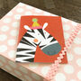 Mini Zebra Greetings Card, thumbnail 4 of 5