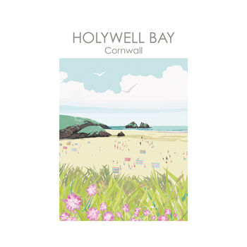 Holywell Bay Cornwall Print, 3 of 3