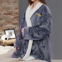 Super Soft Sherpa Style Dressing Gown With Star Sign Design, thumbnail 1 of 9