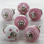 Pink Ceramic Door Knobs Cupboard Drawer Pull Handles, thumbnail 1 of 7