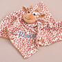 Personalised Giraffe Comforter – Baby Lovey Blanket, thumbnail 9 of 9