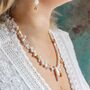 Statement Pearl Necklace With Gold Plated Seashells, thumbnail 1 of 7