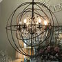 Large Round Foucaults Double Orb Chandelier, thumbnail 1 of 1